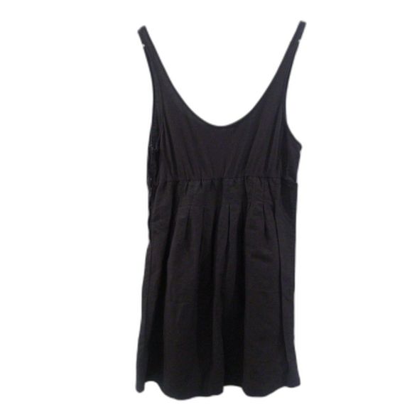 James Perse Standard Black Linen Blend Pleated Dress 4 - Picture 4 of 9